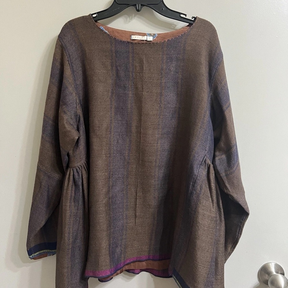 Injiri Brown Women's Blouse Sz XL (item 14.2)